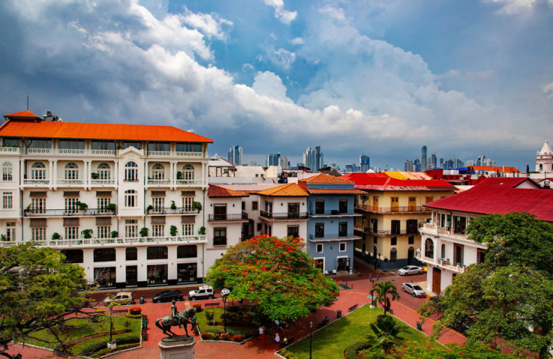 Town near Bocas Bali Resort.