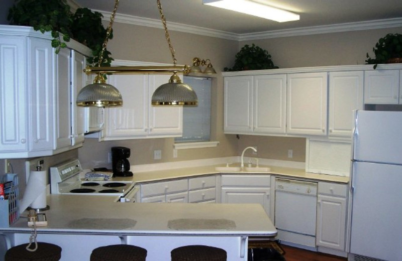 Rental kitchen at Pointe Royale.