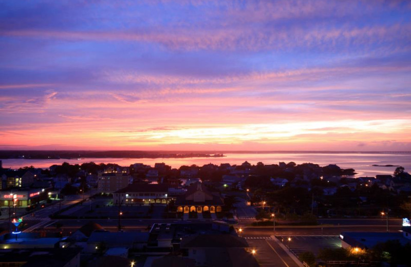 Sunset in Ocean City at Seabonay Motel Ocean City.