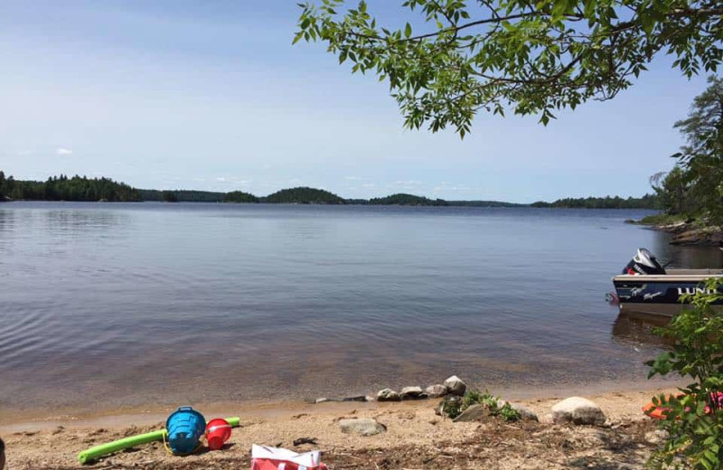 Beach at Voyageur Park Lodge.