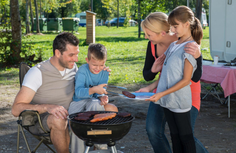 Family BBQ at Great Blue Resorts- Vine Ridge Resort.