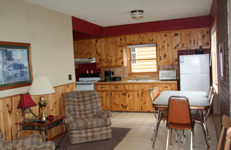 Cabin interior at The Lodge on Otter Tail Lake.