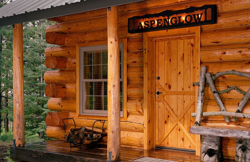 Cabin exterior at Hidden Meadow Ranch.