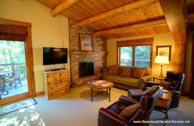 Rental living room at Steamboat Vacation Rentals.