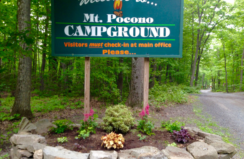 Exterior view of Mount Pocono Campground.