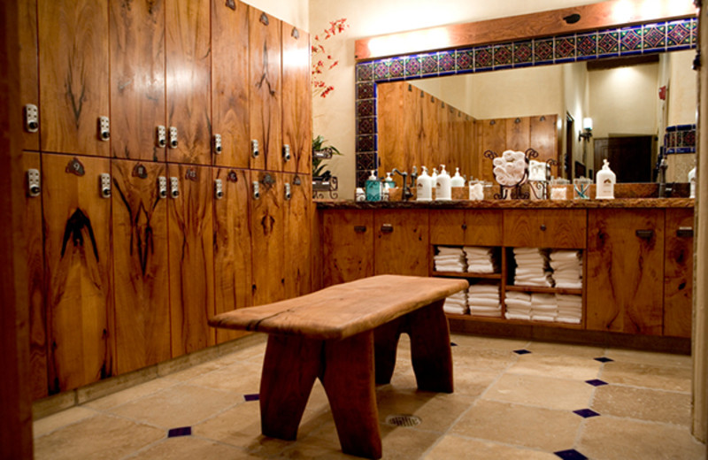 Spa locker room at Tubac Golf Resort.