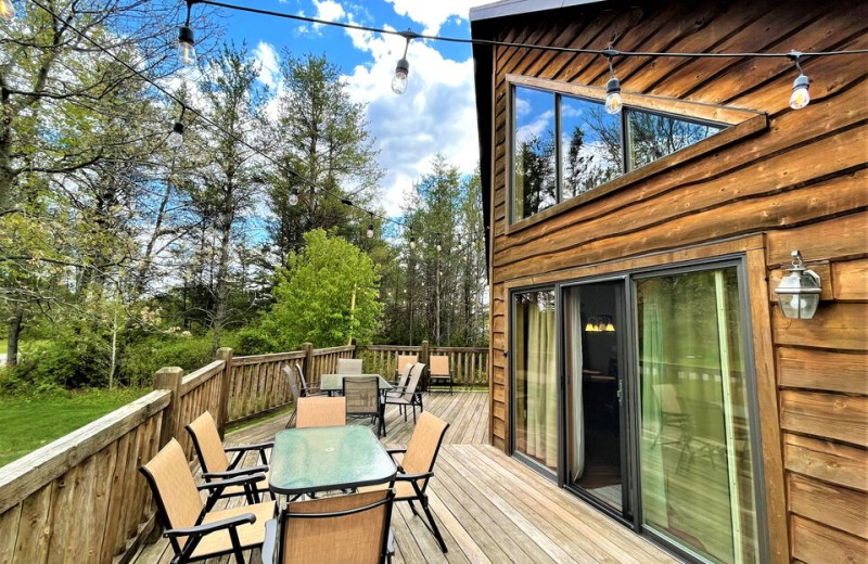 Rental deck at Spring Brook Vacation Home Rentals.