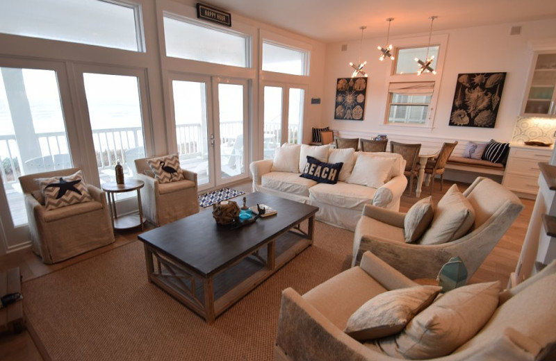 Rental living room at Seagrove On The Beach Property Rentals.