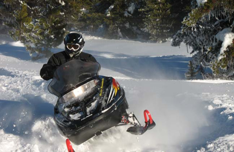 Snowmobiling at Silver Spur Outfitters.