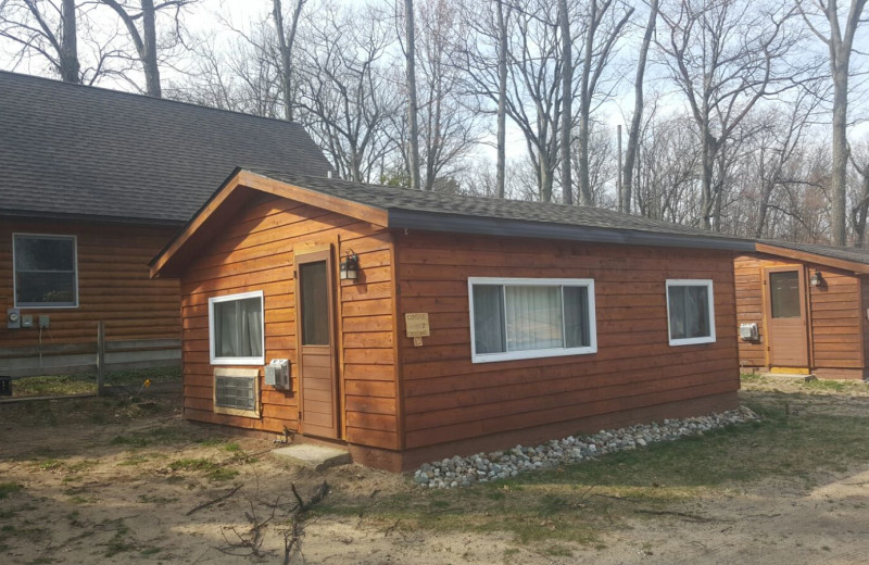 Cabin exterior at Lake Cabins Resort.