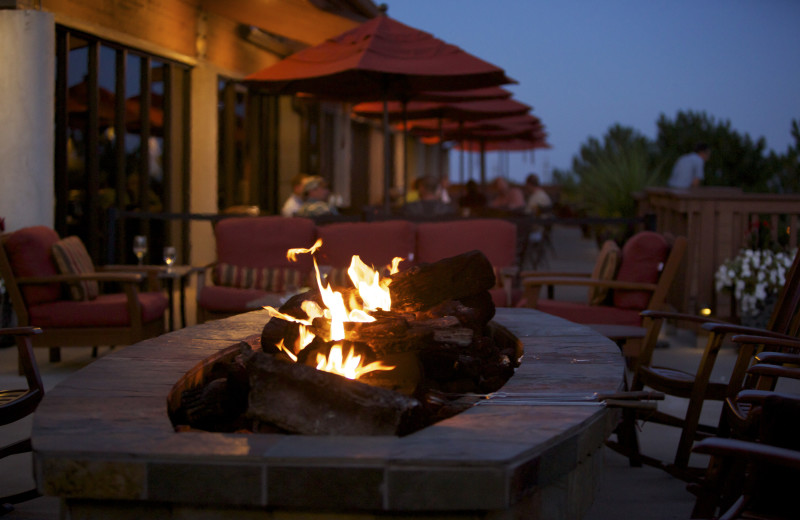 Our large stone fire pit is the perfect spot for roasting marshmallows and making s'mores.