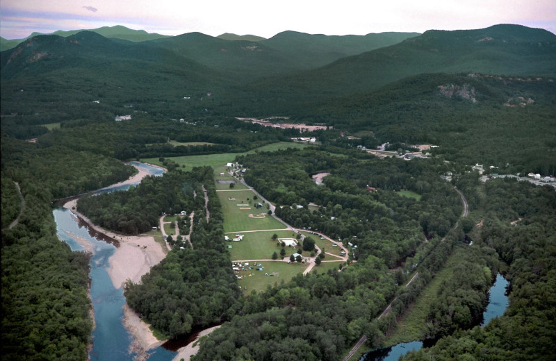 Aerial view of Glen Ellis Family Campground.