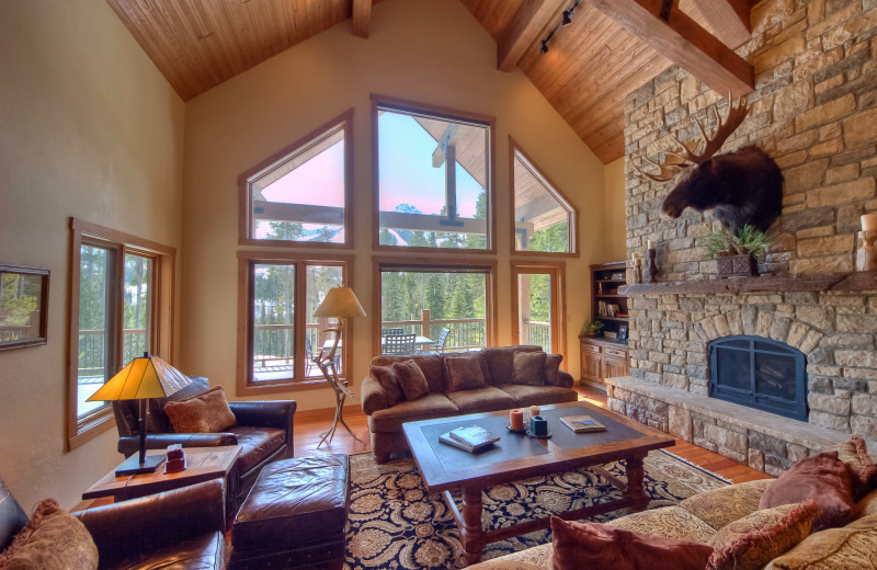 Rental living room at Big Sky Vacation Rentals.
