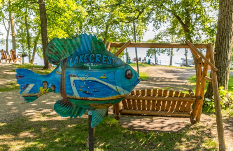 Bench at Lakecrest Resort.