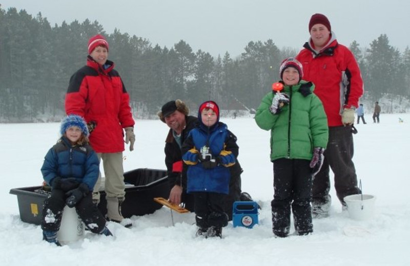 Ice fishing at Heartwood Conference Center & Retreat.