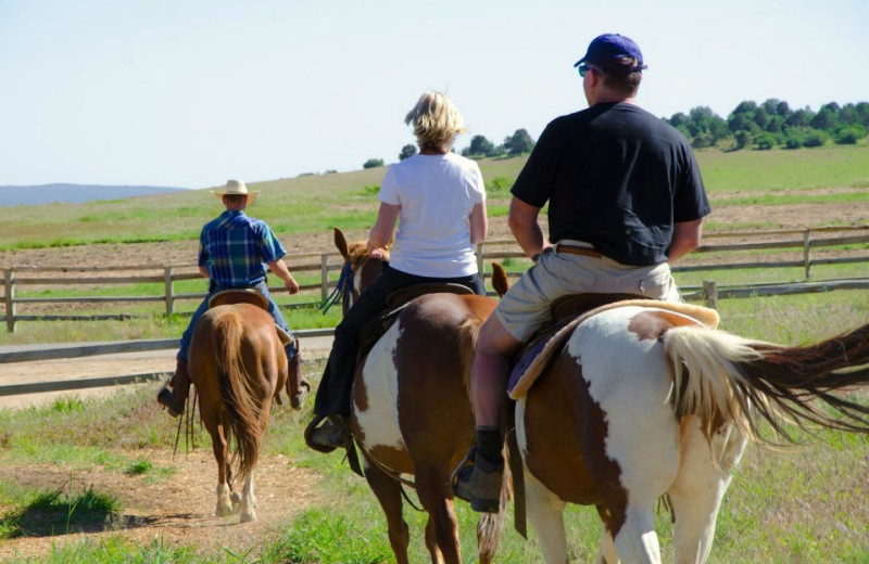 Horseback riding at Zion Mountain Ranch.