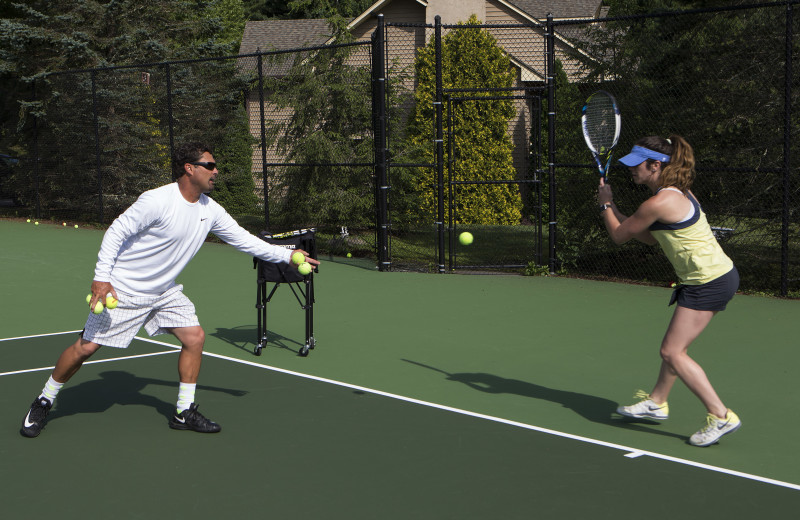 Tennis lessons are available or just enjoy a game with your family and friends at our 3 courts.