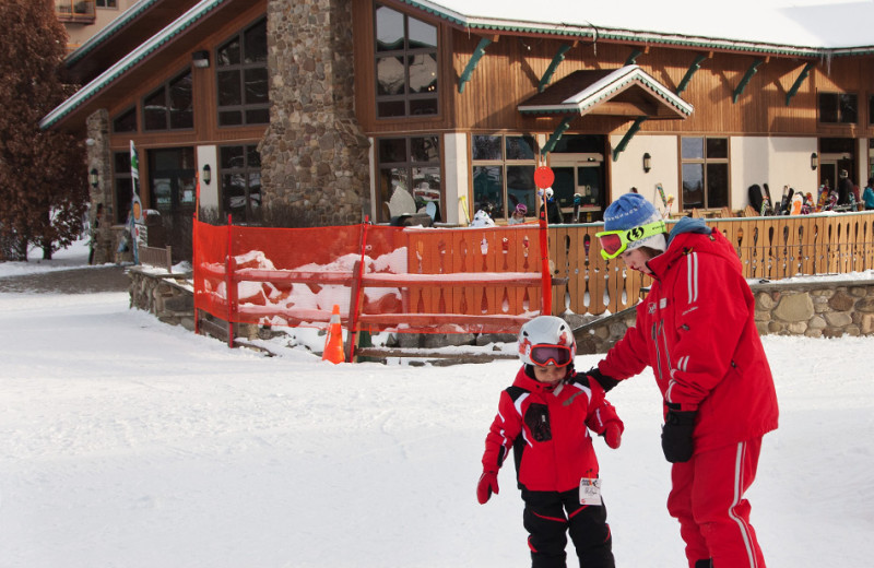 Skiing at Holiday Valley Resort.