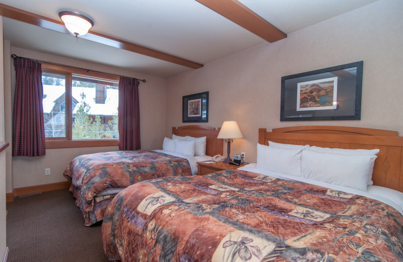 Guest bedroom at Hidden Ridge Resort.