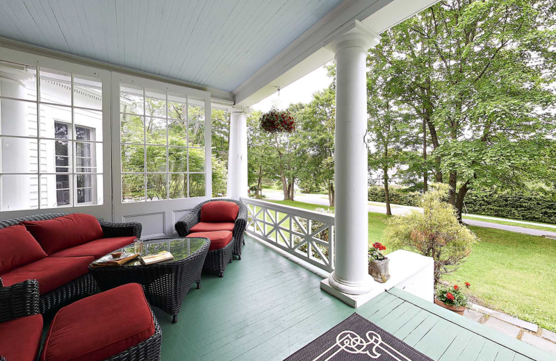 Porch at Birchwood Inn.