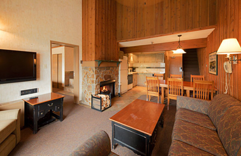 Guest room at Douglas Fir Resort & Chalets.