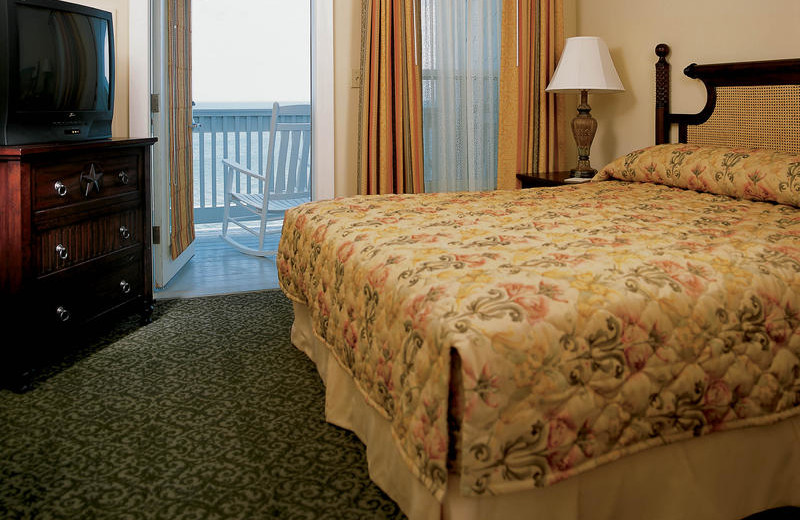 Guest bedroom at The Lighthouse Inn at Aransas Bay.