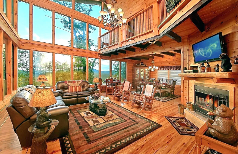 Rental living room at American Mountain Rentals.