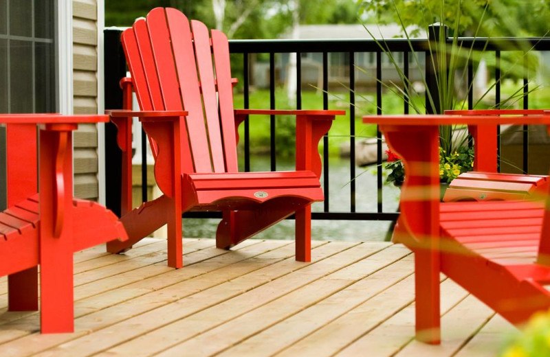 Cabin deck at Great Blue Resorts- Shamrock Bay Resort.