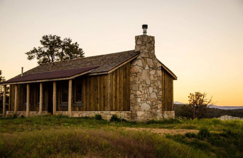 Cabin exterior at Zion Mountain Ranch.