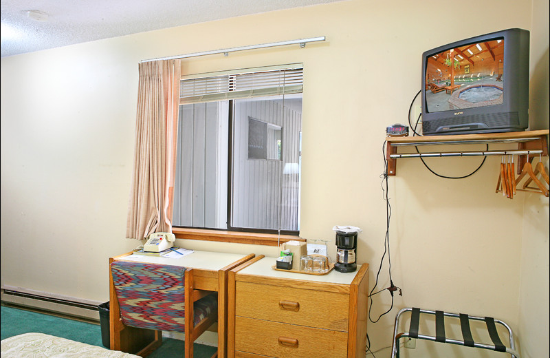 Guest room at Ocean Crest Resort.