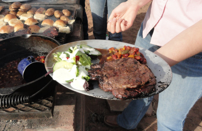 Dining at  Sylvan Dale Guest Ranch.