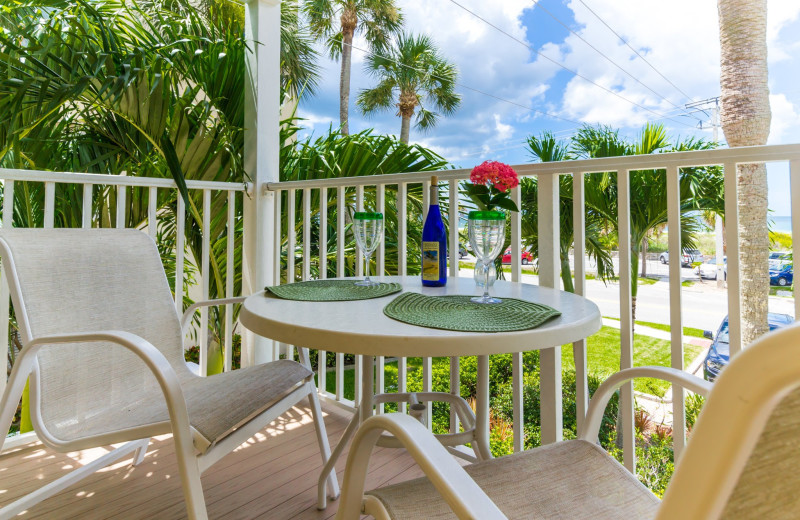 Guest balcony at Inn At The Beach Resort.