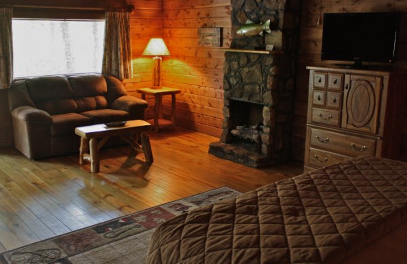 Cabin interior at Lindsey's Rainbow Resort.