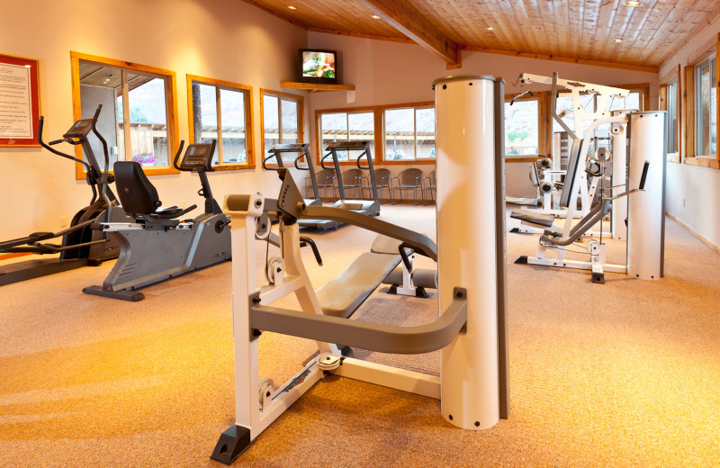 Fitness room at Red Cliffs Lodge.