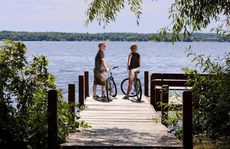 Biking at Heidel House Resort.