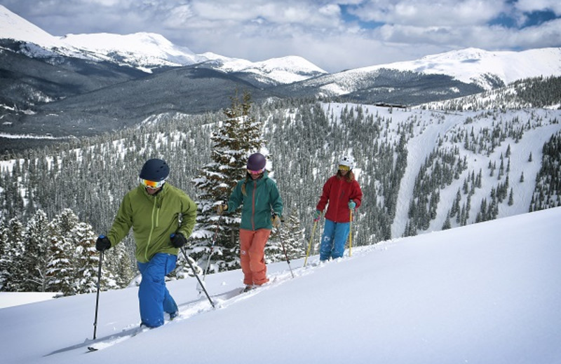 Cross country skiing at Grand Timber Lodge.