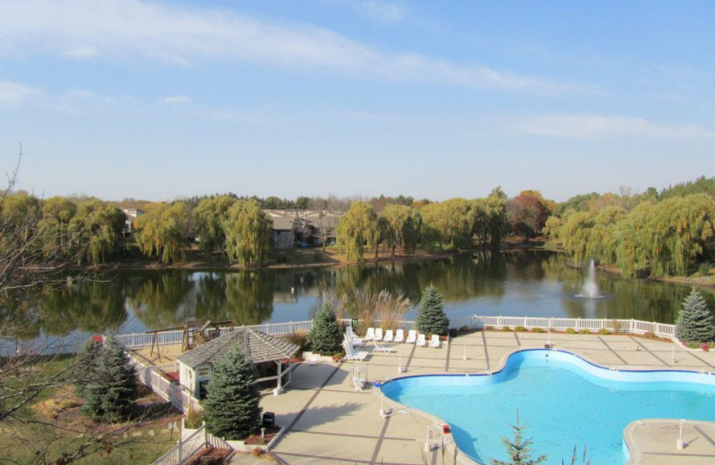 View of pool and Lake from Olympia Resort.