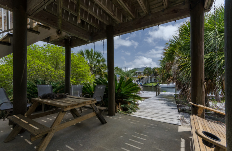 Rental patio at Vacation Homes Perdido Key.