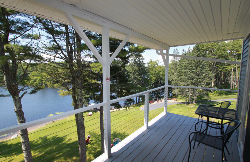 Balcony at Beach Cove Waterfront Inn.