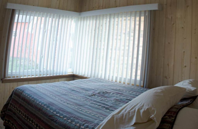 Guest bedroom at The Lighthouse Lodge.