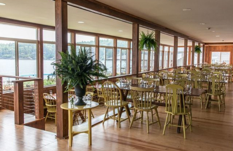 Dining at Linekin Bay Resort.