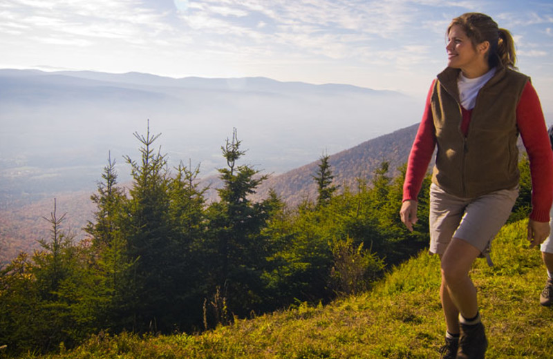 Hiking at The Inns at Equinox.