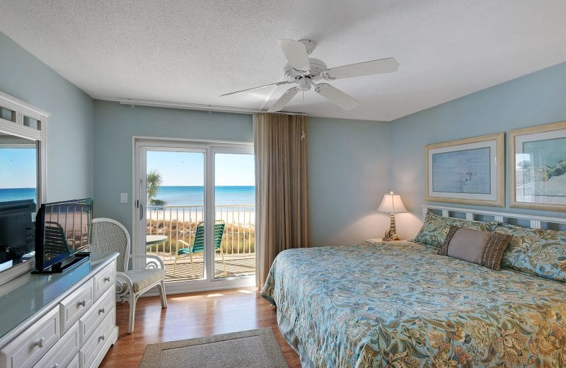 Rental bedroom at Moonspinner Condominium.