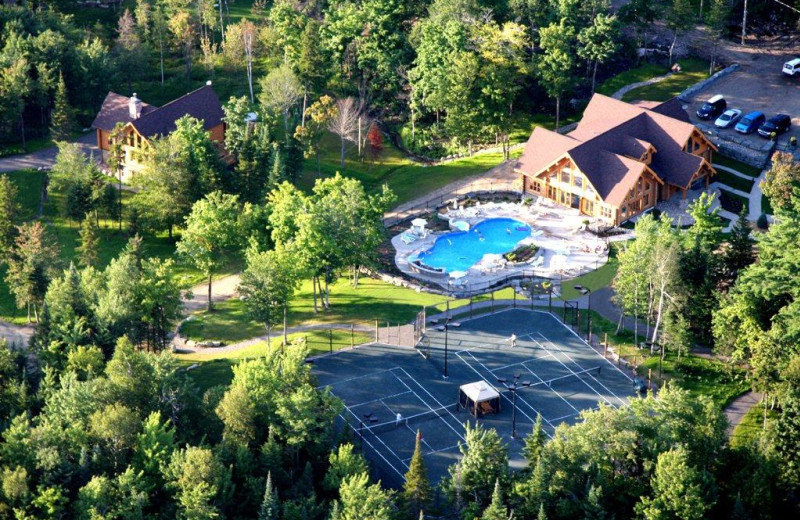 Aerial view of Fiddler Lake Resort.