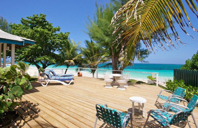 Rental deck at Silver Sands Villas and Beach Club.