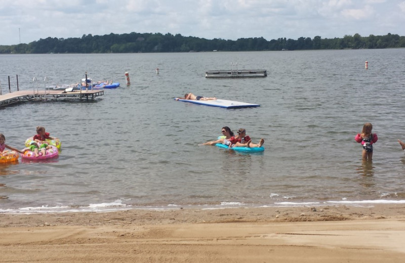 Beach at Eden Acres Resort.