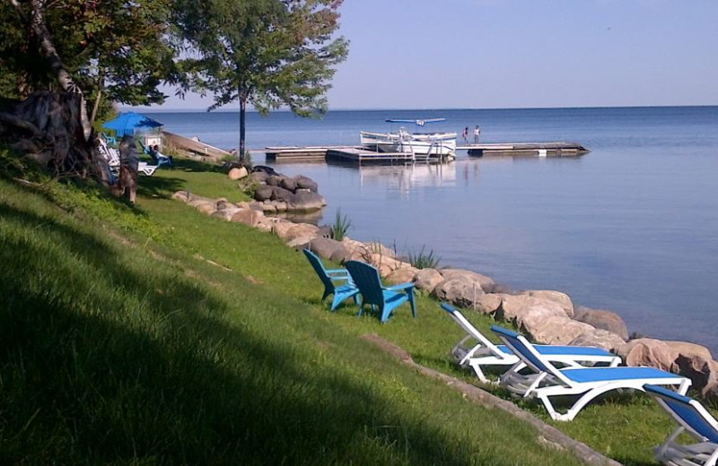 Lounging by the lake at The Briars.