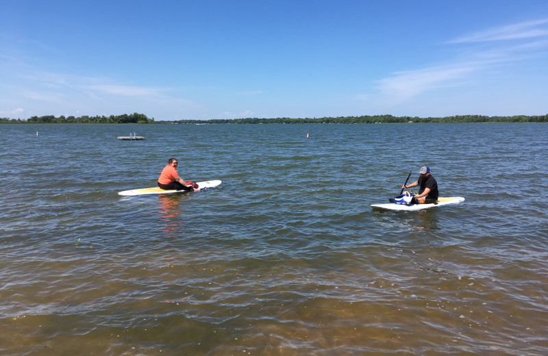 Kayaking at Sunset Bay Resort.