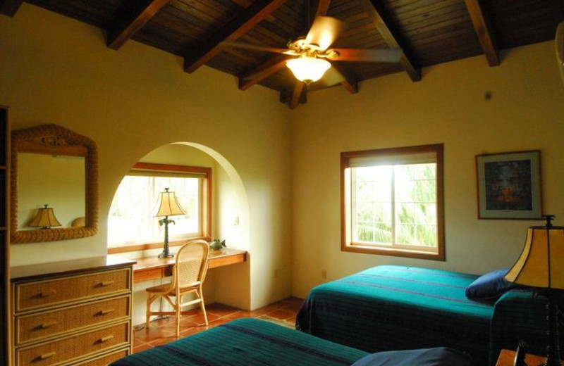 Guest room at Turneffe Flats.