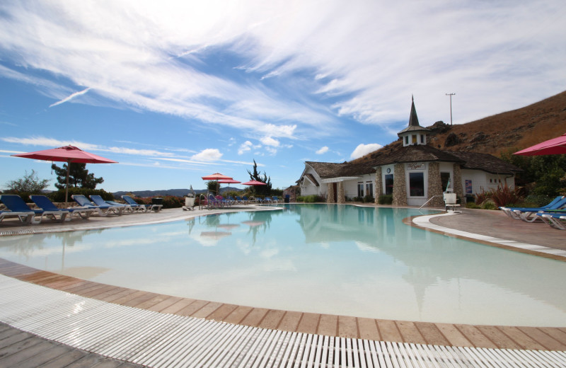 Outdoor pool at Madonna Inn.